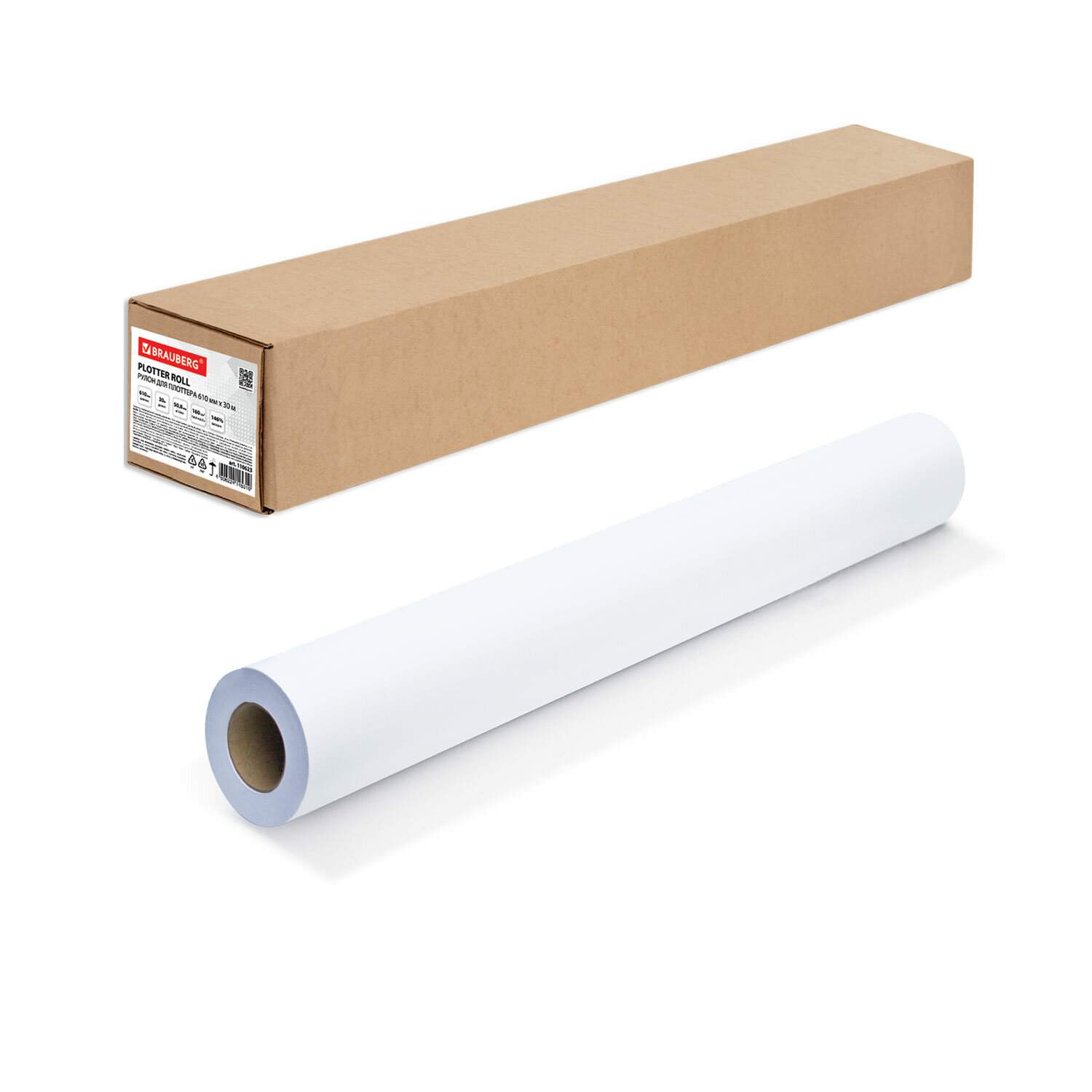 ����� ��� �������� 610 �� � 30 � � ������ 50,8 ��, 160 �/�2, ������� CIE 146%, BRAUBERG, 110623