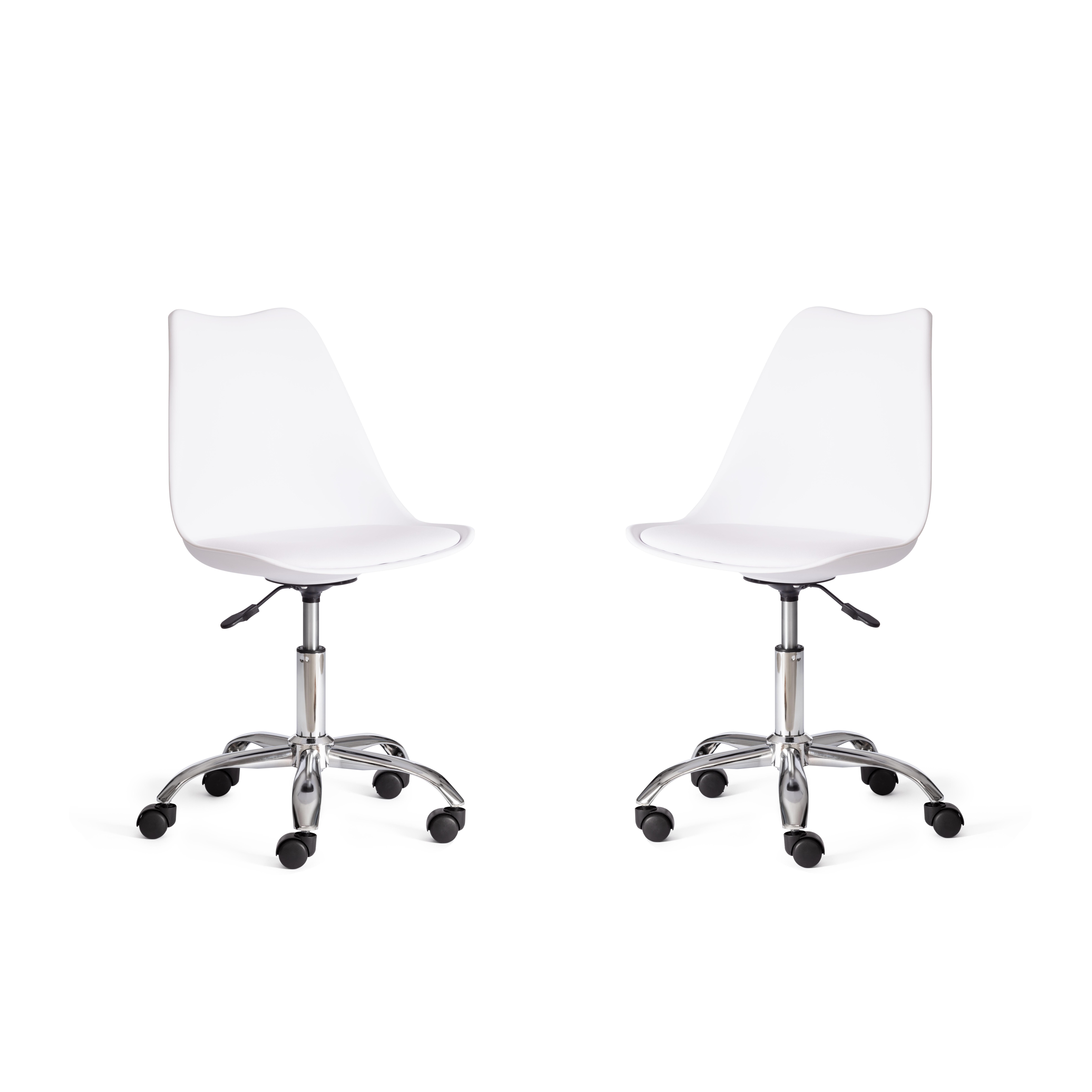 ������� ������ TetChair TULIP 106-1 White Chrome, ������/�������/PU, 58 x 47 x 97��, �������� 2 ��.